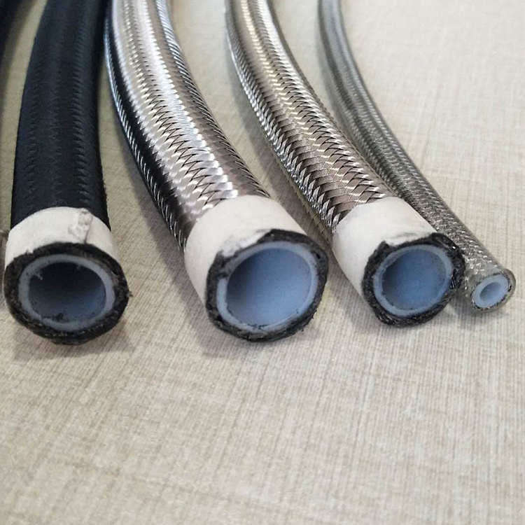 AN4-AN6-AN8 -AN10-AN12-AN16-AN20 PTFE нейлон, плетеный шланг масляного радиатора из нержавеющей стали