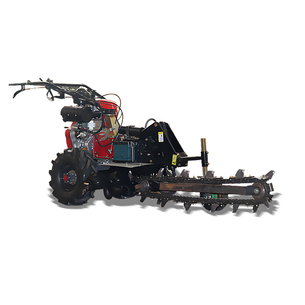 Automatic Agricultural Hand Held Trencher Ditching Machine/ 15Hp Powered Chain Trencher Machine