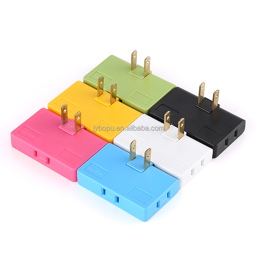 3 way wall outlet extender rotatable socket converter 180 degree 3 In 1 wall plug swival US plug