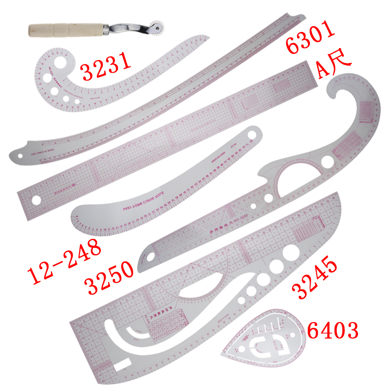 french sewing tailor curve ruler set/ARuler/2660/3245/3231/6403/3250 /6301