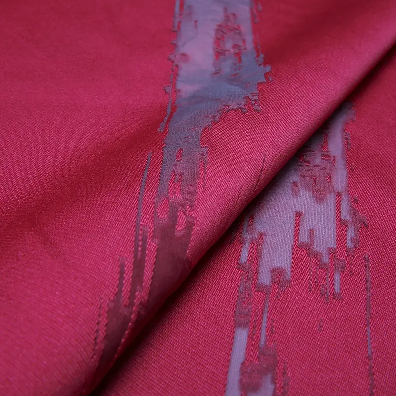 JDD3317M-L Abstract jacquard Ordinary 100% polyester organza woven fabric
