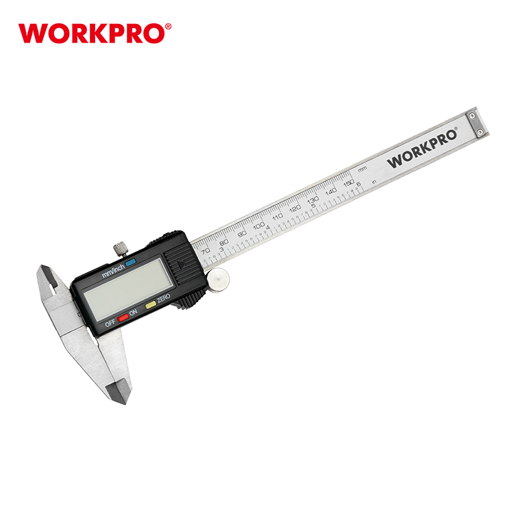 Цифровой штангенциркуль WORKPRO, электронный нутромер из нержавеющей стали с большим ЖК-дисплеем, 150 мм/6 дюймов