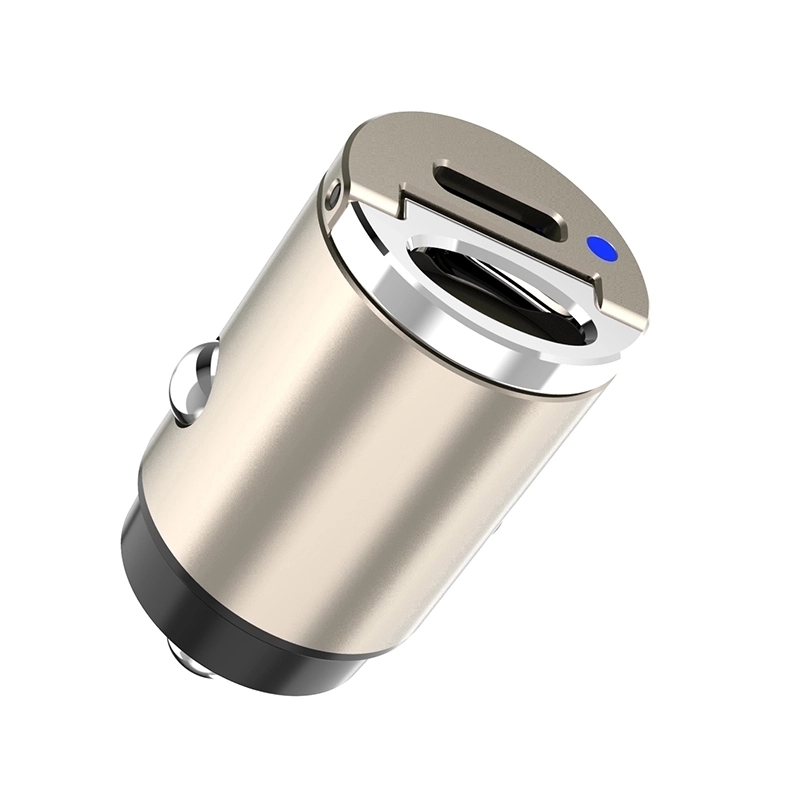 Автомобильное зарядное устройство 30 Вт, двойной USB C PD3.0 Mini Metal Flush Fit PPS, совместимое с супербыстрой зарядкой Samsung S10 S20 Plus Note 20