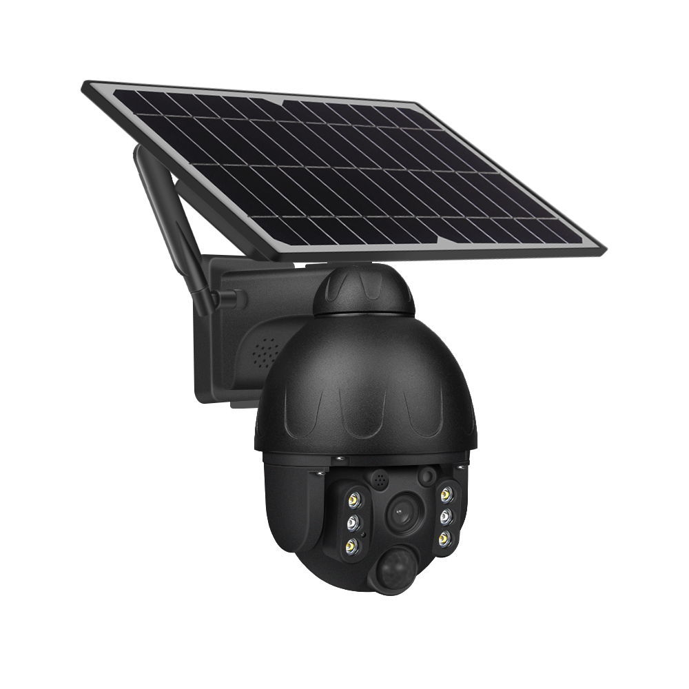 SECTEC HD GSM 4MP 4G Solar Camera Meal Case Outdoor IP66 PTZ Security Camera Pir Human Detection Solar Power CCTV Alarm System