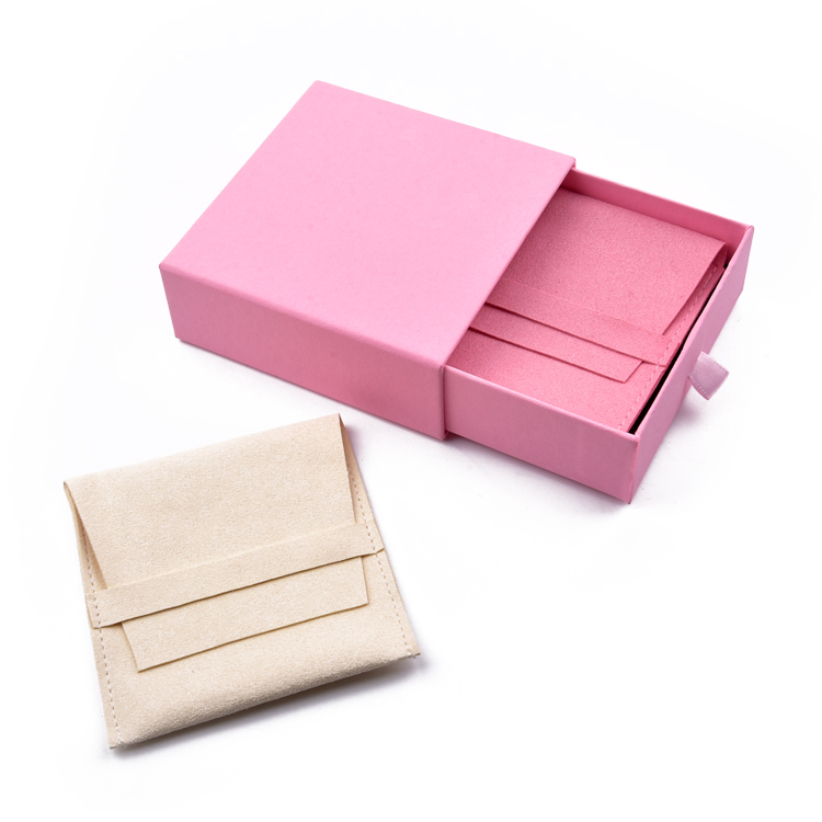 Trendy envelope jewelry pouch bag with sliding jewelry package box