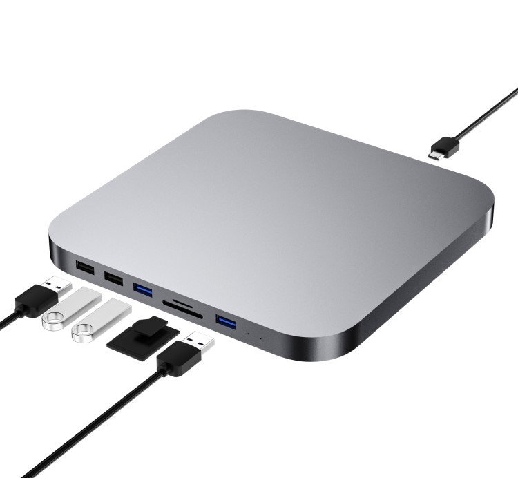 Корпус для жесткого диска MC25 USB Type C SATA, док-станция для Mac Mini 7 в 1, концентратор SSD USB3.0 для Apple M1 2020