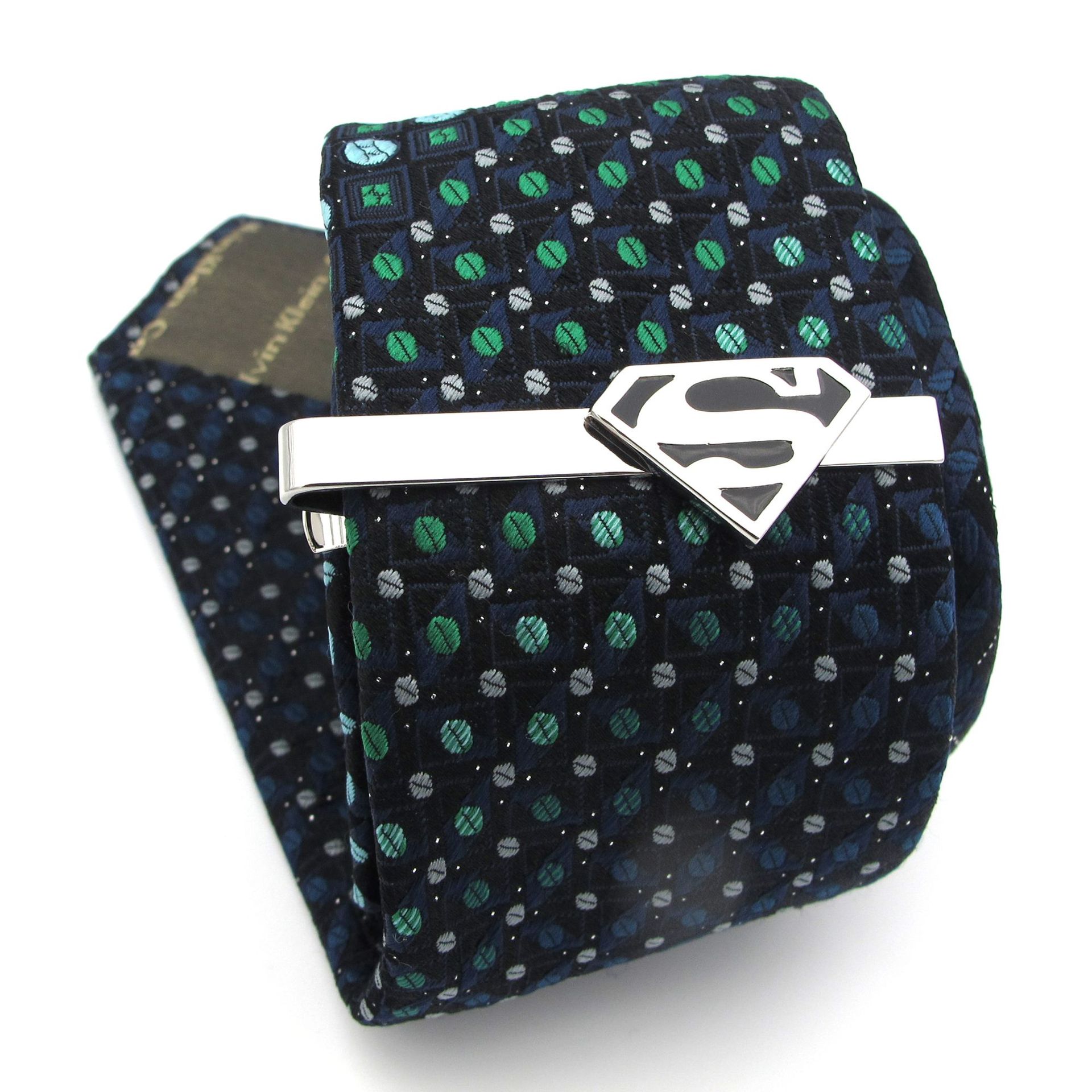 XUNBEI China Factory Creative Black Supermen Symbol New Tie Clips Cufflinks Men's