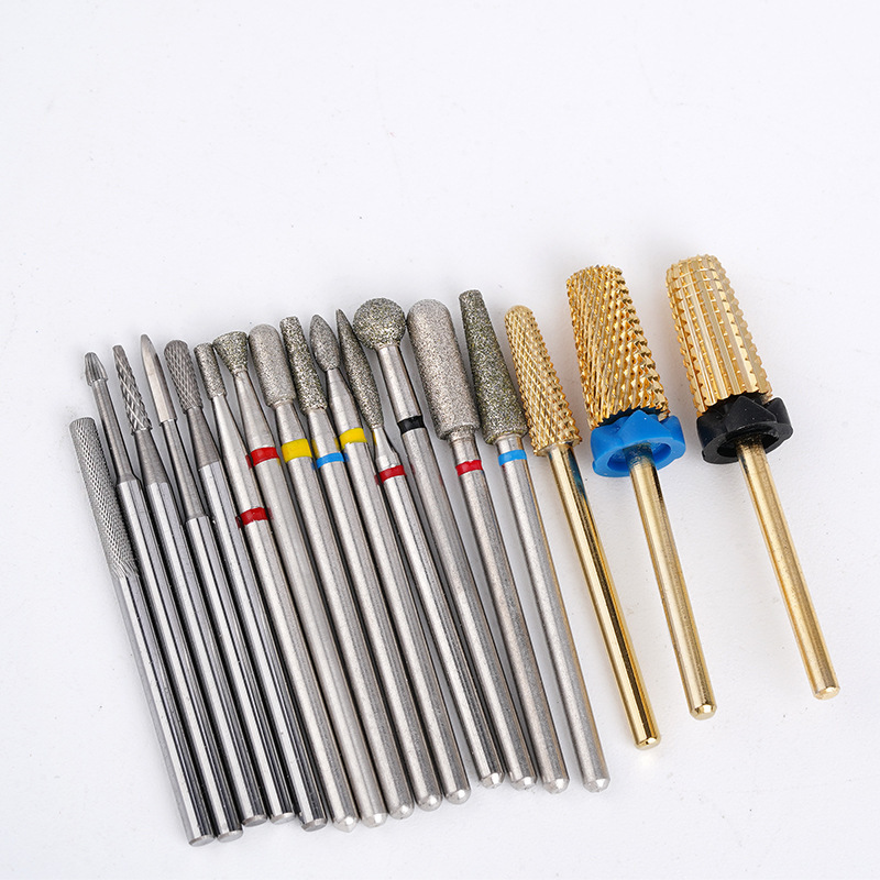Wholesale Nail accessories Cuticle Clean Tungsten Carbide 17pcs/set Nail Drill Bits