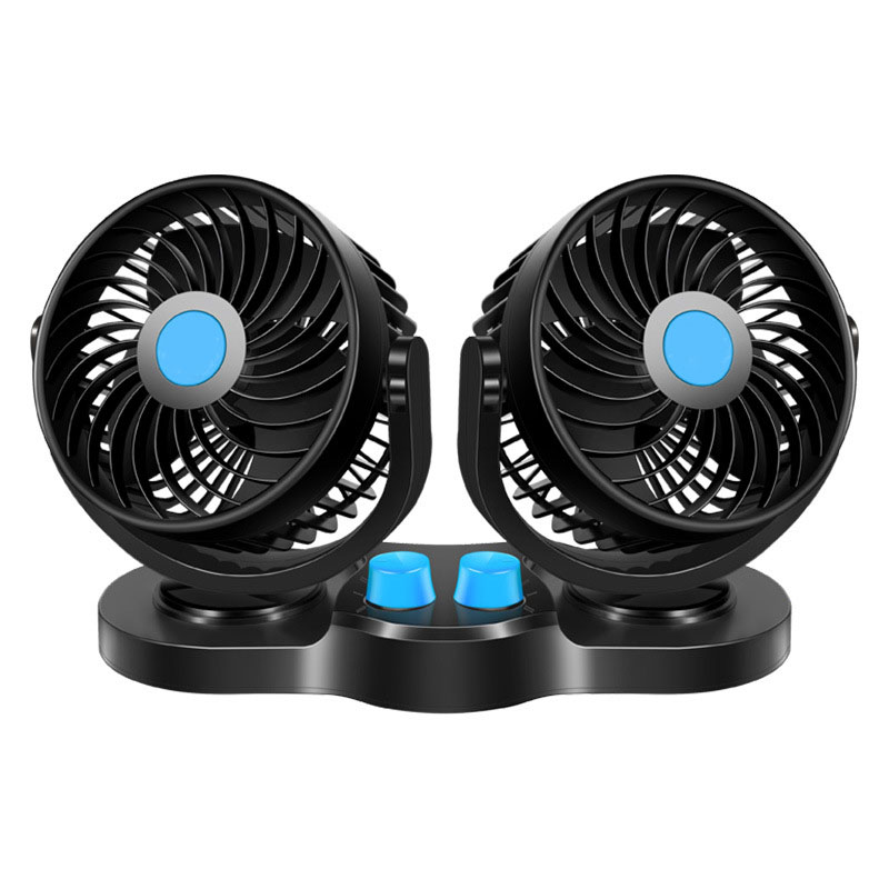 Auto Interieur Accessoires 360 Graden-Ronde Koeling Accessoires Auto Dual Fan For Car Swing Fan Ventilatie Board Zomer 12V 24V