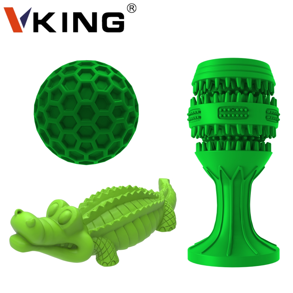 Custom colors cute non-Toxic Natural Rubber Indestructible Tough Durable clean stock chew Squeaky puzzle ball dog Toys