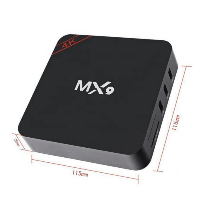 Прямая продажа с фабрики четырехъядерный процессор 2 Гб ram 16 Гб rom ultra HD android tv box Android 7,1 MX9 4k smart tv box