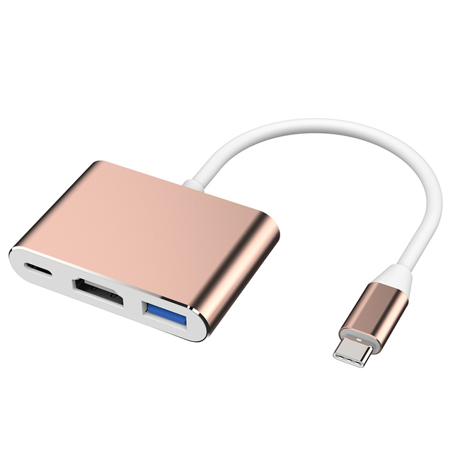3 в 1 USB Type-C PD USB-C до 4K 1080p hdmiii PD 3,0 адаптер для Macbook Pro Samsung Huawei Google Chromebook