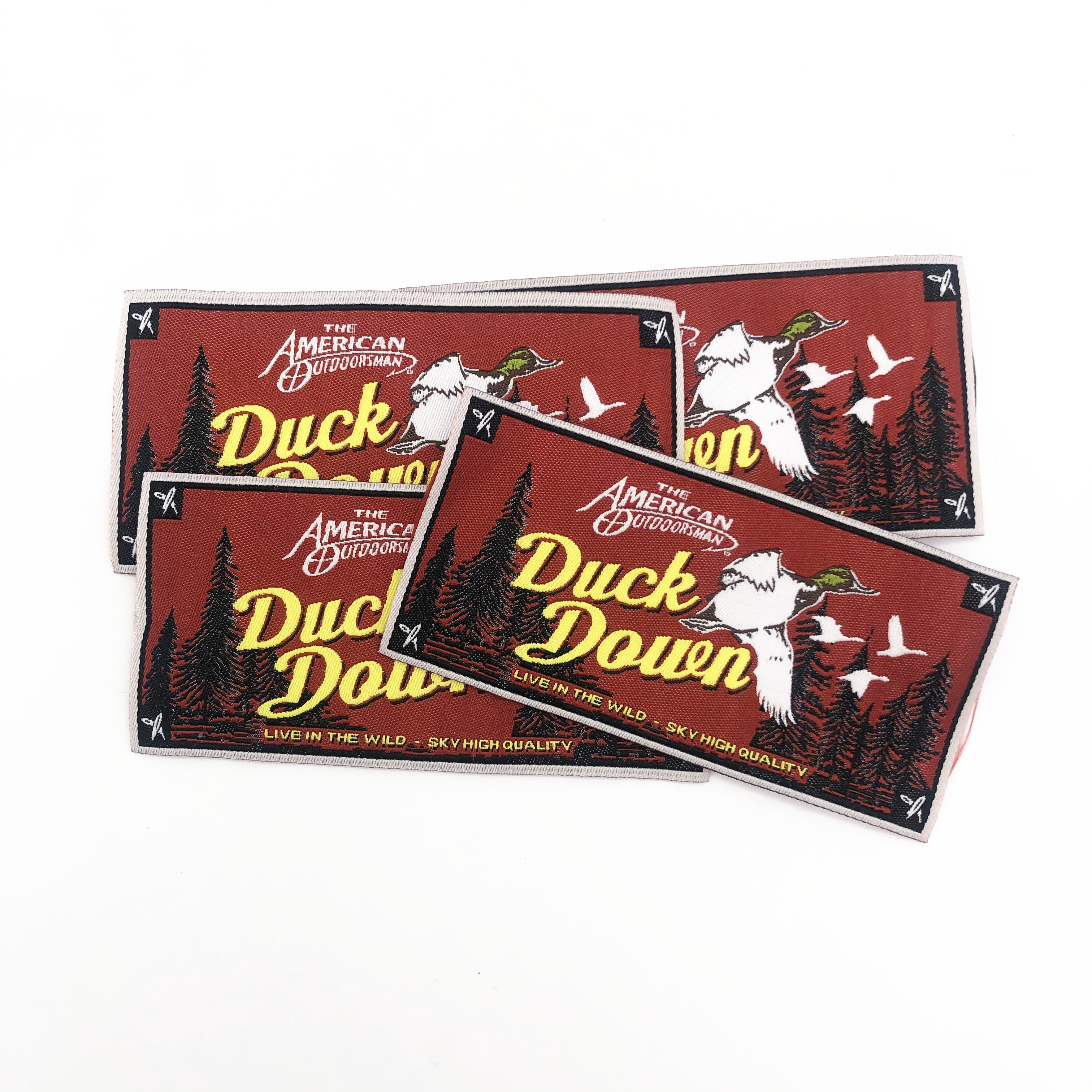 Hot Sale Straight cut Woven Labels For Clothing/ Dress/ Hoodie labels