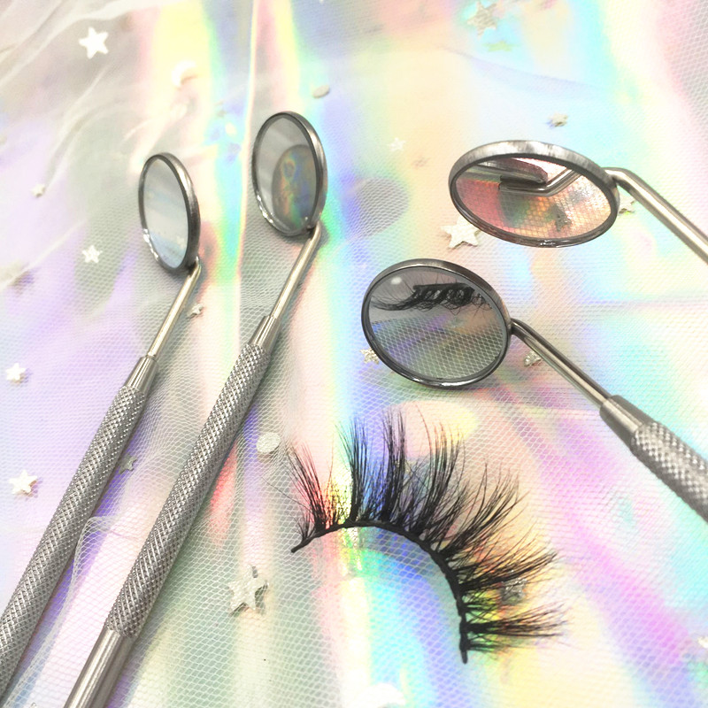 Зеркало для прививки ресниц LASHDOLL, многофункциональное зеркало из нержавеющей стали со съемными зубьями для стоматолога, для здоровья полости рта