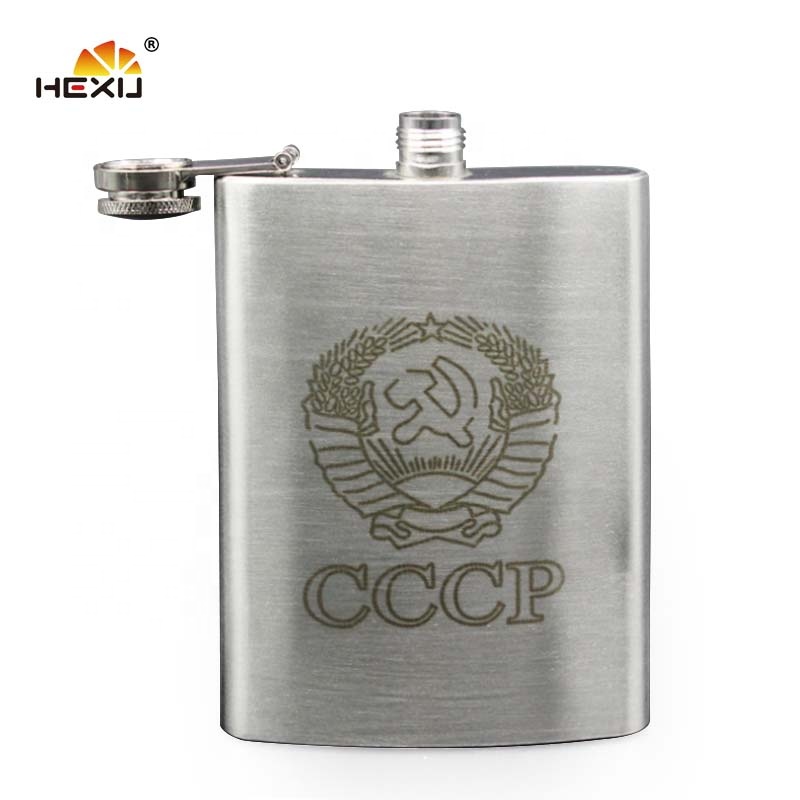 6oz шлифовальный CCCP нержавеющая сталь магическое Оловянное ожерелье скрытые фирменные плоская фляжка