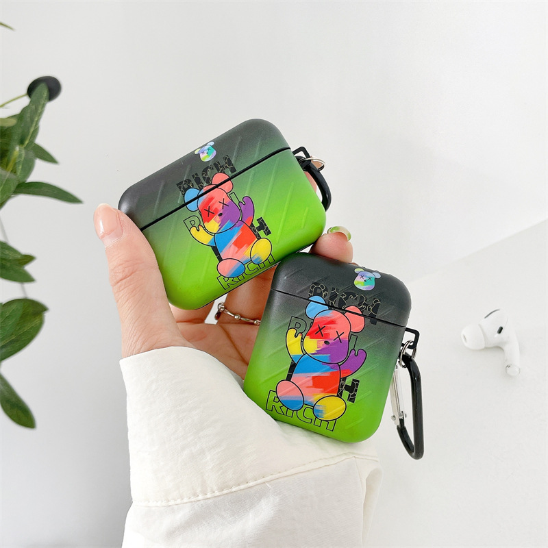 For Airpods 1 2 IMD Silicone Cases Creative 3D Cartoon Berabrick Drop-Fall Design for Airpod Charging Box Custom Protector Cover