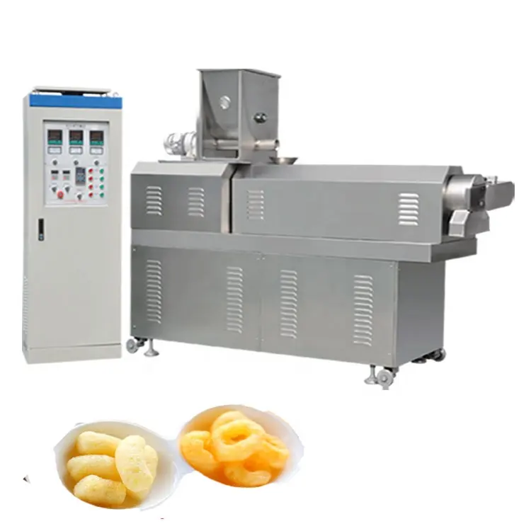 Puffing Extruder ISO Certification Puffed Corn Cheese Ball Snack Food Machinery Extruder With Multi-shape