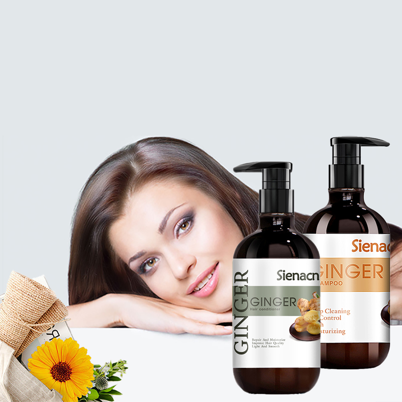 Top-selling Ginger Herbal Shampoo and Conditioner Set Anti-Hair Loss Natural Organic Hair Growth shampoo
