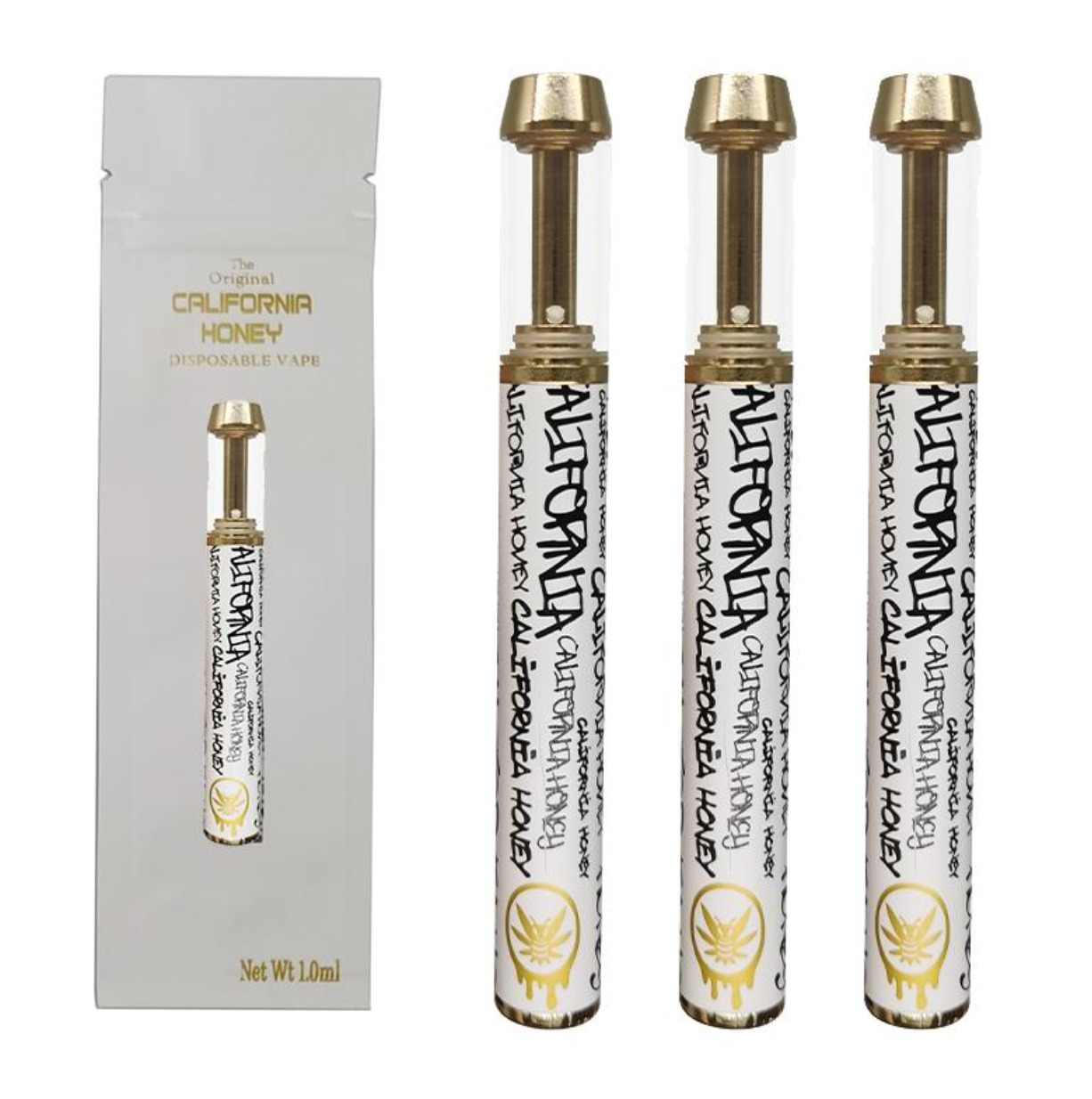 Rechargeable California Gold Honey Disposable Vape Pen Thick Oil Atomizer Empty Gold Cartridge
