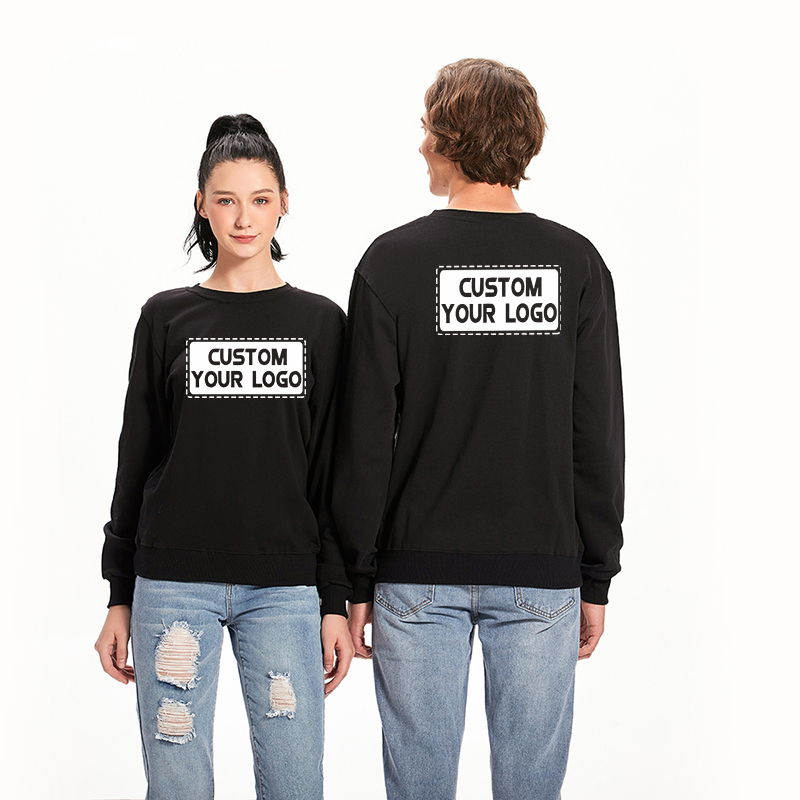 High quality blank mens crewneck sweatshirts custom cotton jumper sweatshirt jogger embroidery print logo for unisex