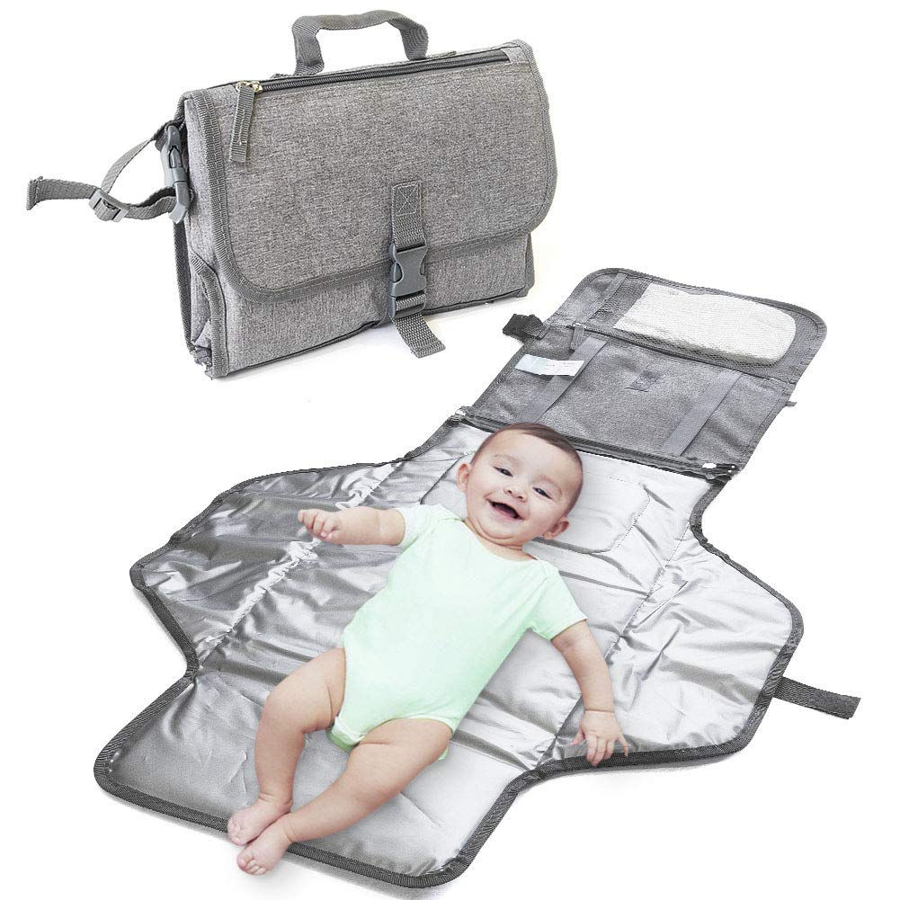 eco-friendly baby diaper caddy with change mat Girls and Boys Portable Diaper Changing Pad with Pockets