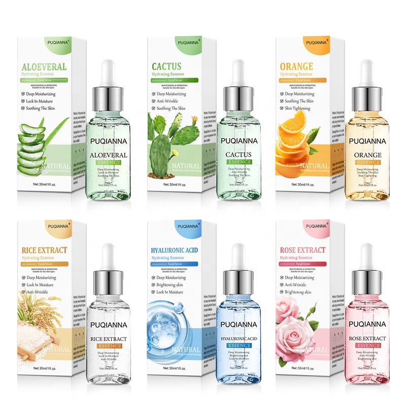 Low MOQ OEM/ODM Quality Fruit Skincare Face Serum Aloe Rose Orange face serum Hyaluronic acid Beauty care face Facial Serum