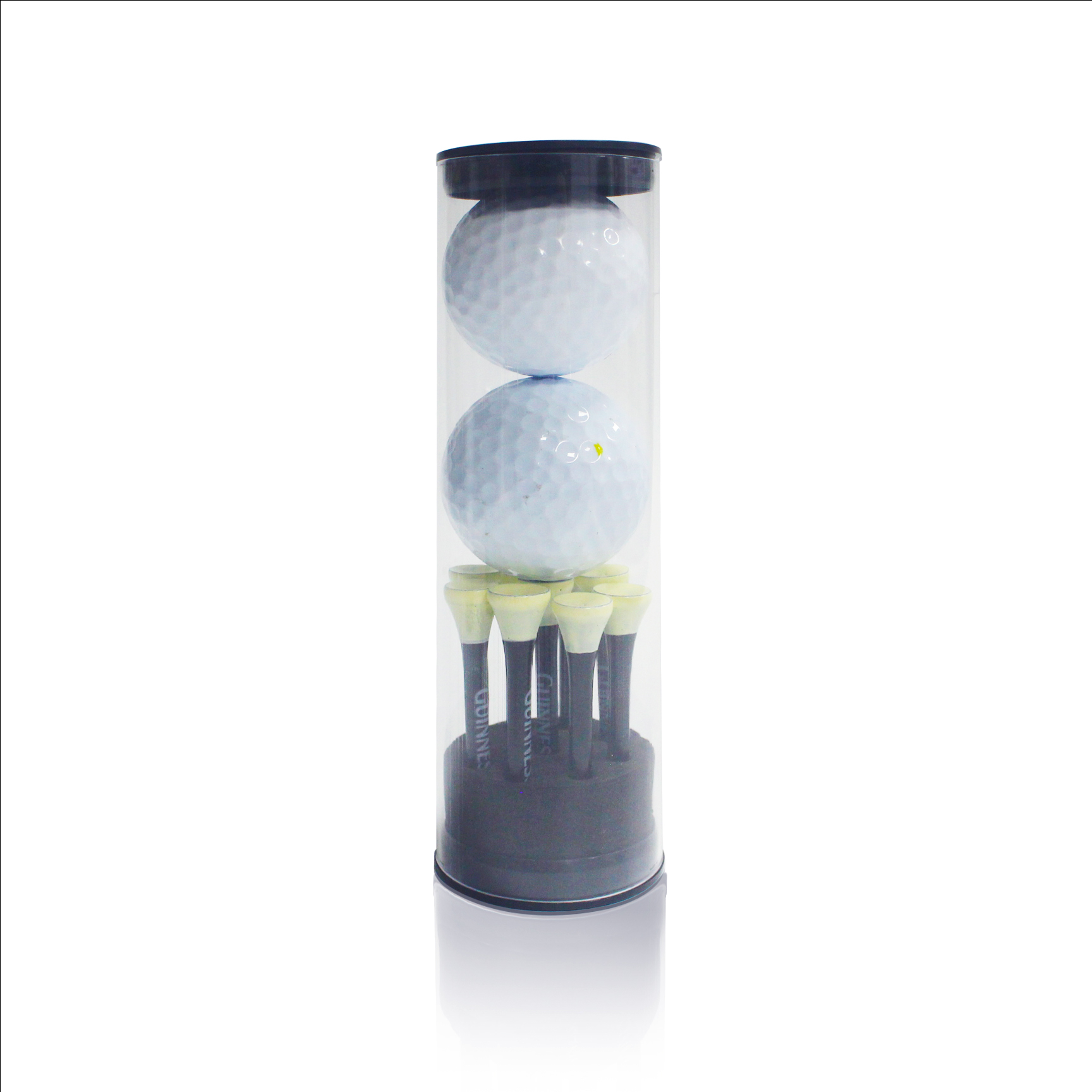 45 mm diameter golf ball transparent plastic pipe sporting goods packaging pipe with lid sticky lid