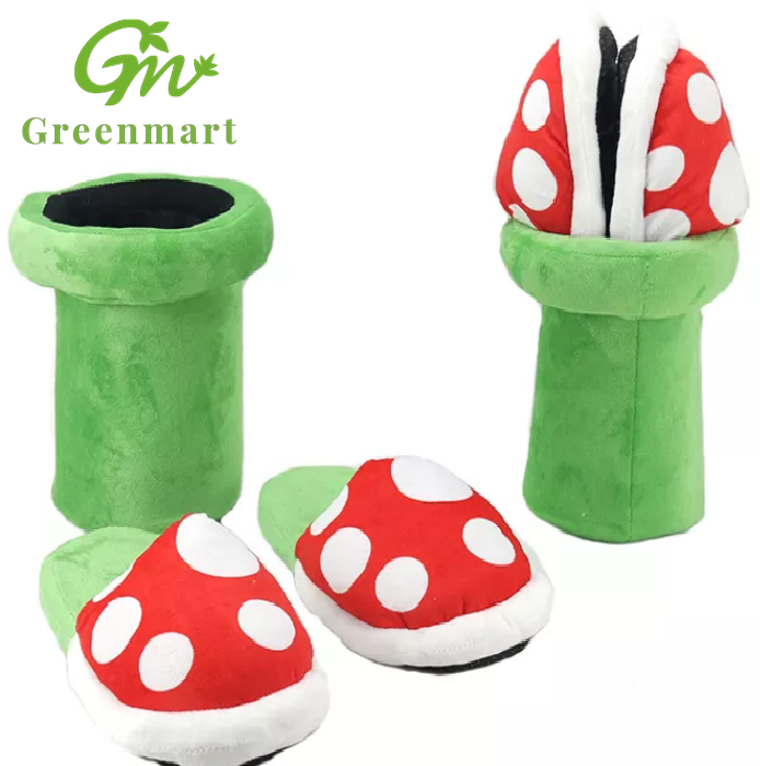 Greenmart забавные креативные индивидуальные Piranha растения домашние тапочки из плюша; Обувь для костюмированной вечеринки; Тапочки