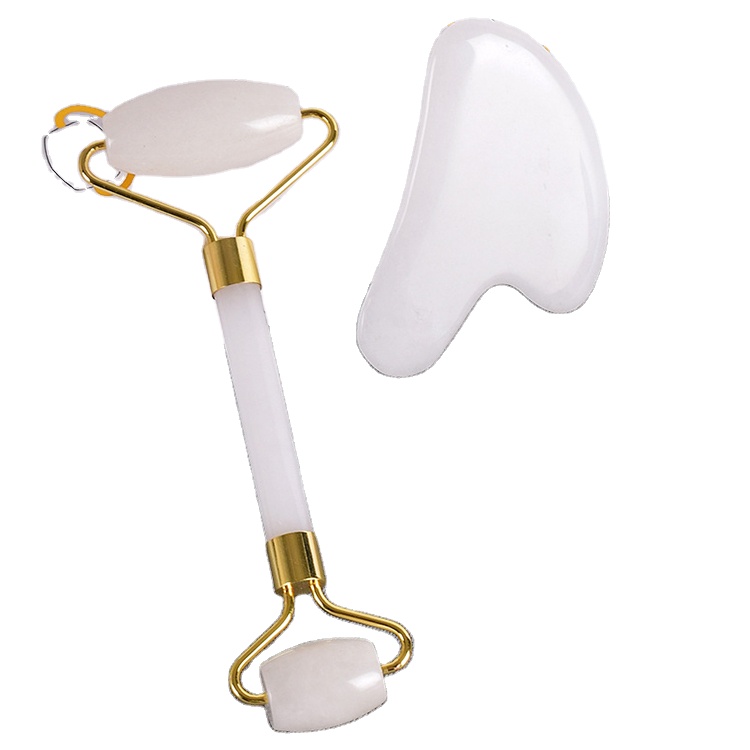 ORCHARD wholesale custom popular original natural rodillo de white jade roller and gua sha tools set