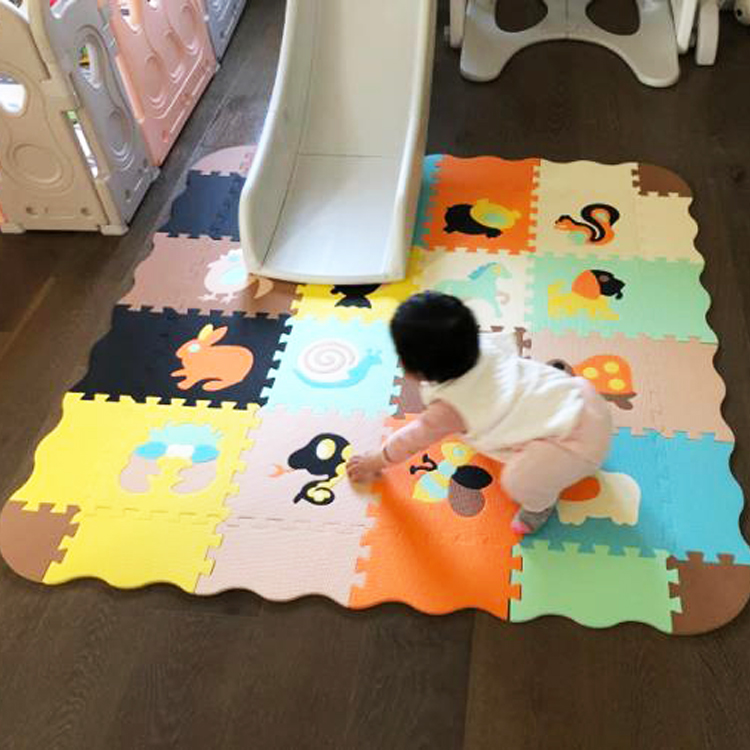 Custom Cartoon Animal Puzzle Matte Toddler Have Fun Toys Mats Home Naughty Fort EVA Foam Floor Mats For Baby