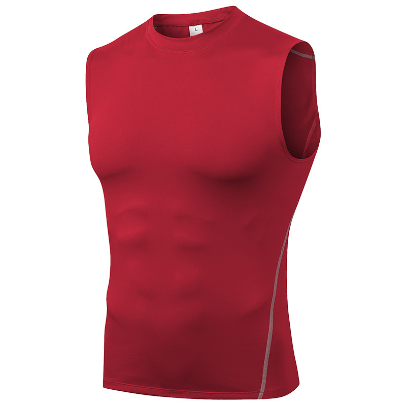 New Mens Sports Running Training Tank Tops Compression Shirts Workout Athletic Base Layer Vest
