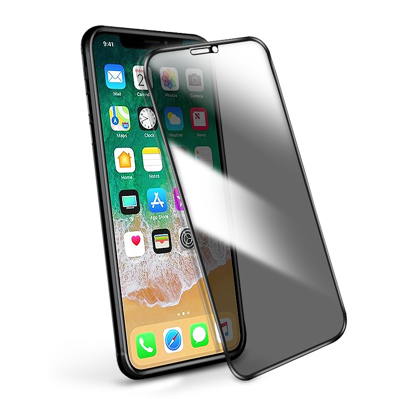 Закаленное стекло с полным покрытием и защитой от шпионов для iPhone 11, 12, 13 PRO MAX, 14 Pro, 8 Plus, XS Max, XR