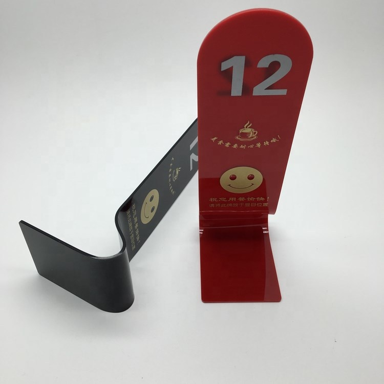 Custom Wholesale Cheap Price Plexiglass Lucite Crystal Acrylic Table Number with Logo Printing