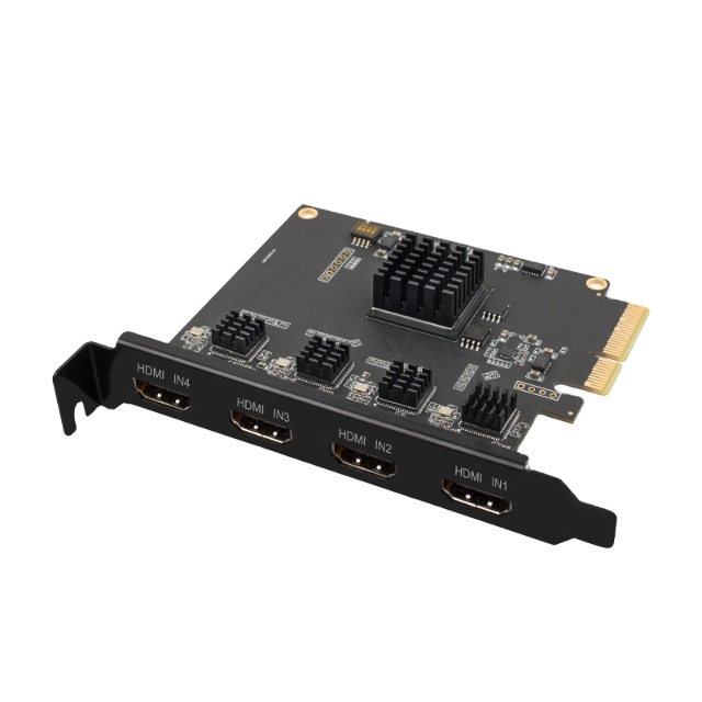 4 канальный видео карта, совместимому с HDMI PCIE карта захвата 1080p 60fps OBS последнюю версию Wirecast в прямом эфире Потоковое вещание адаптер Quad порты