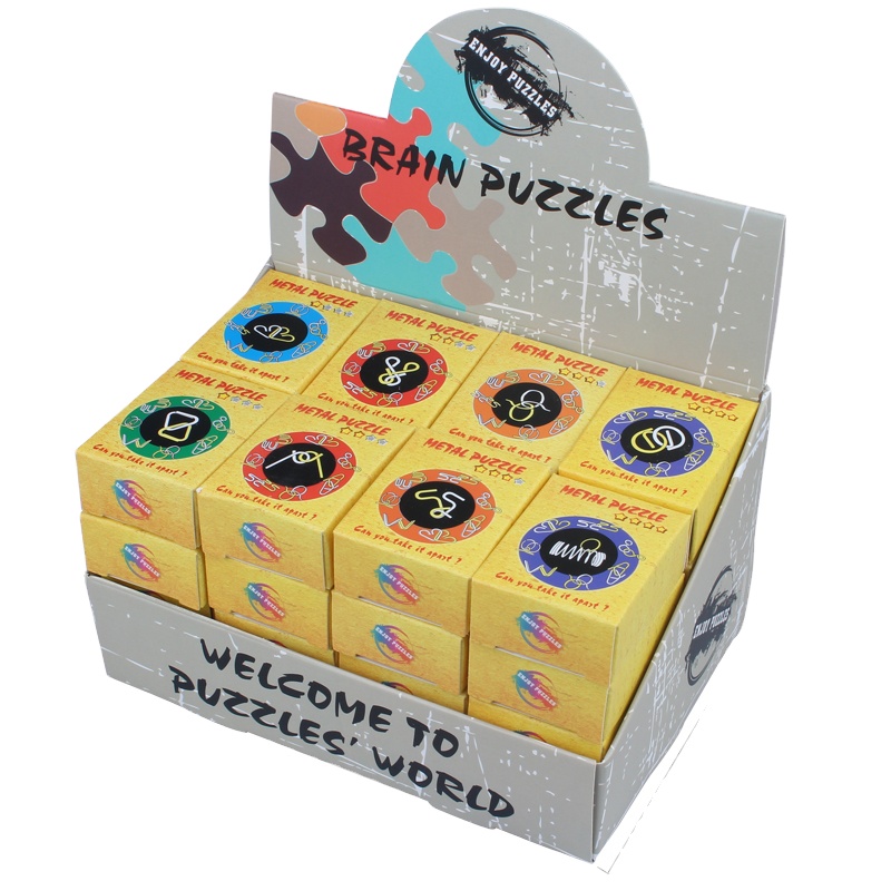 Amazon Hot Sale 32PCS/Set 3D Brain Teaser Metal Puzzle IQ Chinese interlocking metal wire toy inteligence develop Brain Puzzle