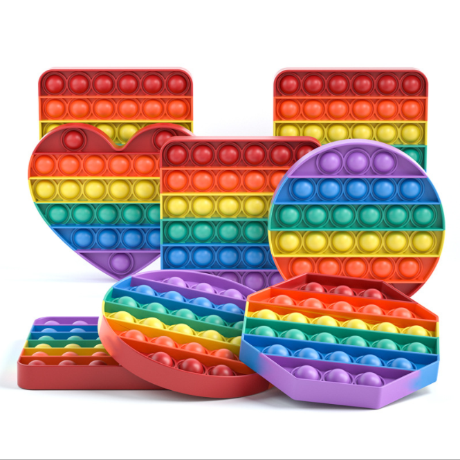 rainbow Bubble Popping its Fidget Sensory Toy Stress Reliever Adult Poping Fidget Toy Educational Toys