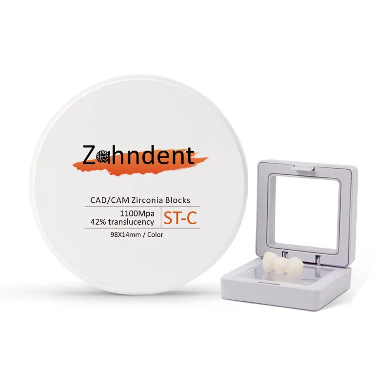 Zahndent cad cam zirconia blocks price ceramic disc blank dental ST zirconia block Dental Ceramic Block