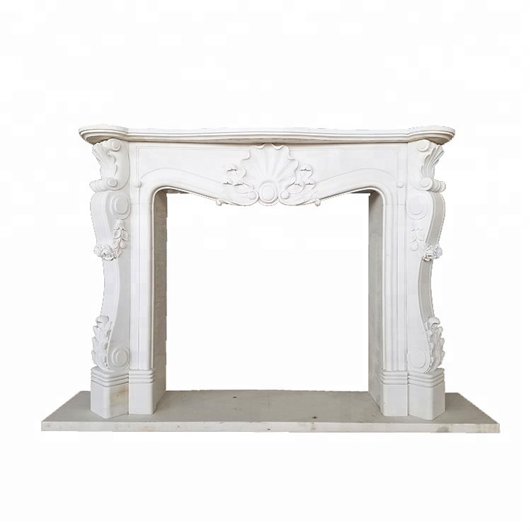 Современный сад ТВ Стенд с французским мраморным каменным камином surround mantels