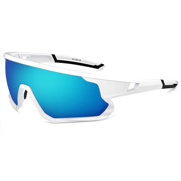 In Stock OEM Custom Logo Womens Uv 400 Protection Bicycle Shape Glasses Polarised Sport Sunglasses For Bike