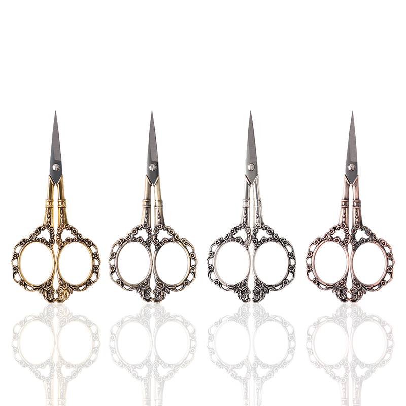 European style classical 4 colors coated nail art tools and equipment stainless steel nail art scissors