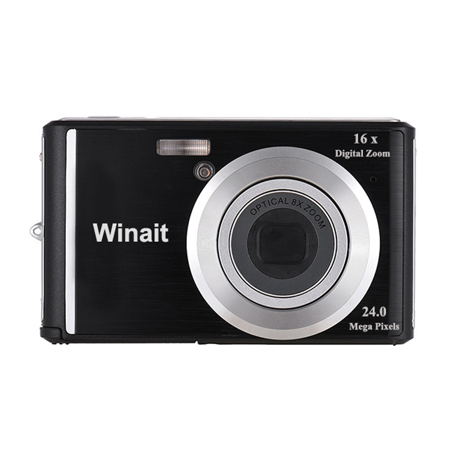 Winait Max 24,0 мегапиксельная Full HD1080p Цифровая неподвижная компактная видеокамера с 8-кратным цифровым зумом и цветным TFT-дисплеем 2,7 дюйма