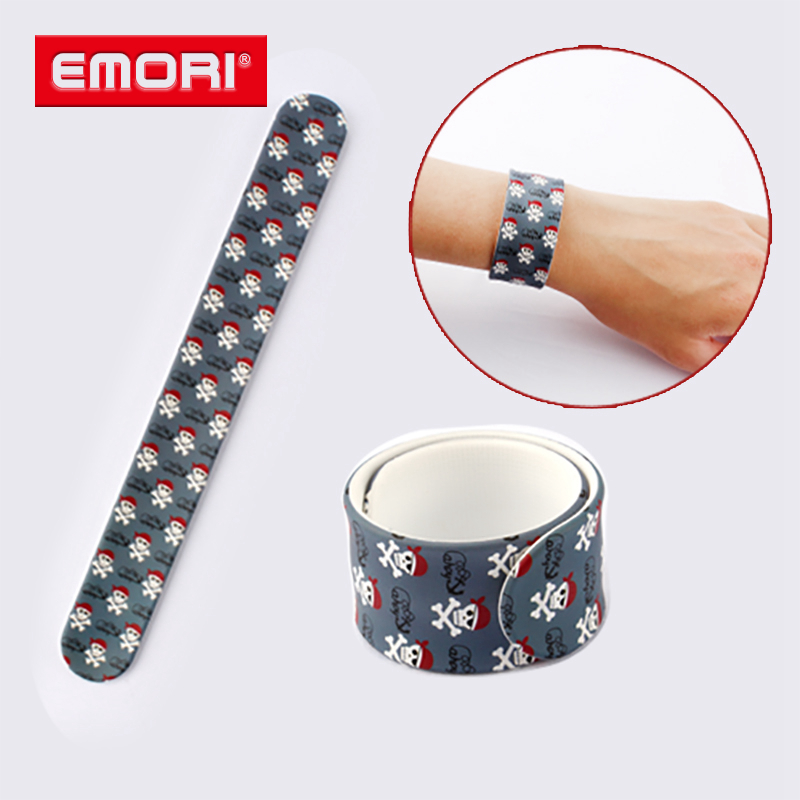 Рекламные красочные силиконовые 4C офсет дети Slap Snap Band