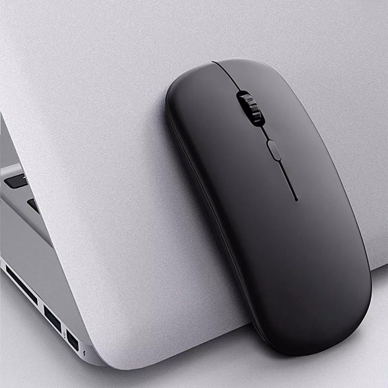 Беспроводная Тонкая Портативная оптическая игровая Bluetooth 2,4G, Двухрежимная USB-мышь для ПК, ноутбука, перезаряжаемая беспроводная мышь