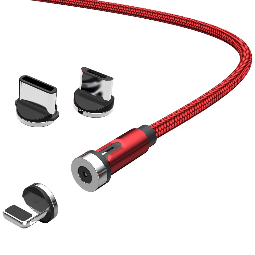 3 в 1 Led Micro USB C зарядное устройство для мобильного телефона для освещения 540 градусов вращающийся магнитный зарядный кабель