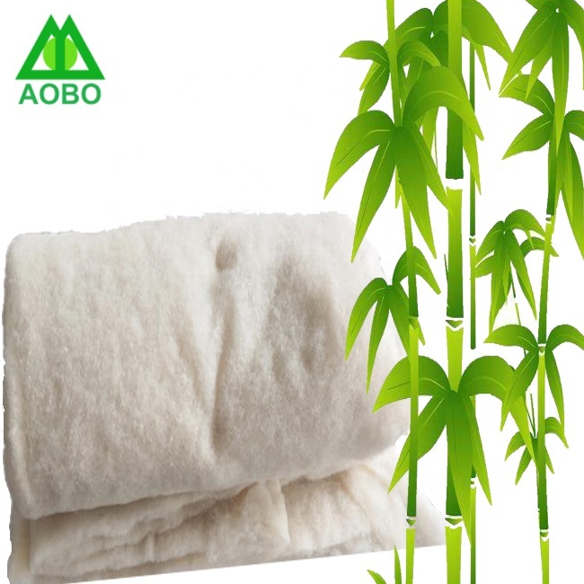 Eco friendly biodegradable natural Bamboo fiber raw materials piece