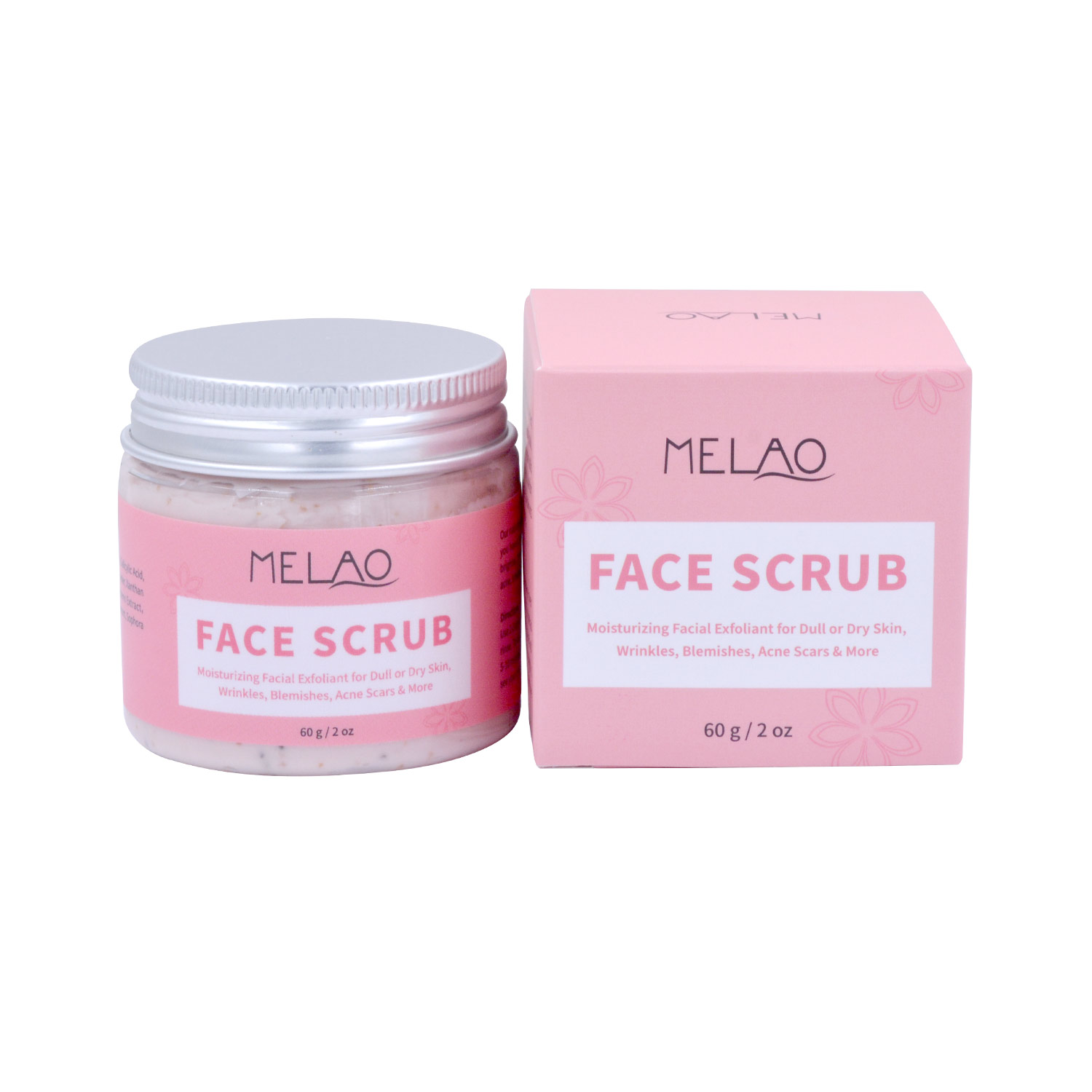 OEM Wholesale Skin Whitening Scrub Organic Face Face Cream Body Scrub 60g For dead skin remove