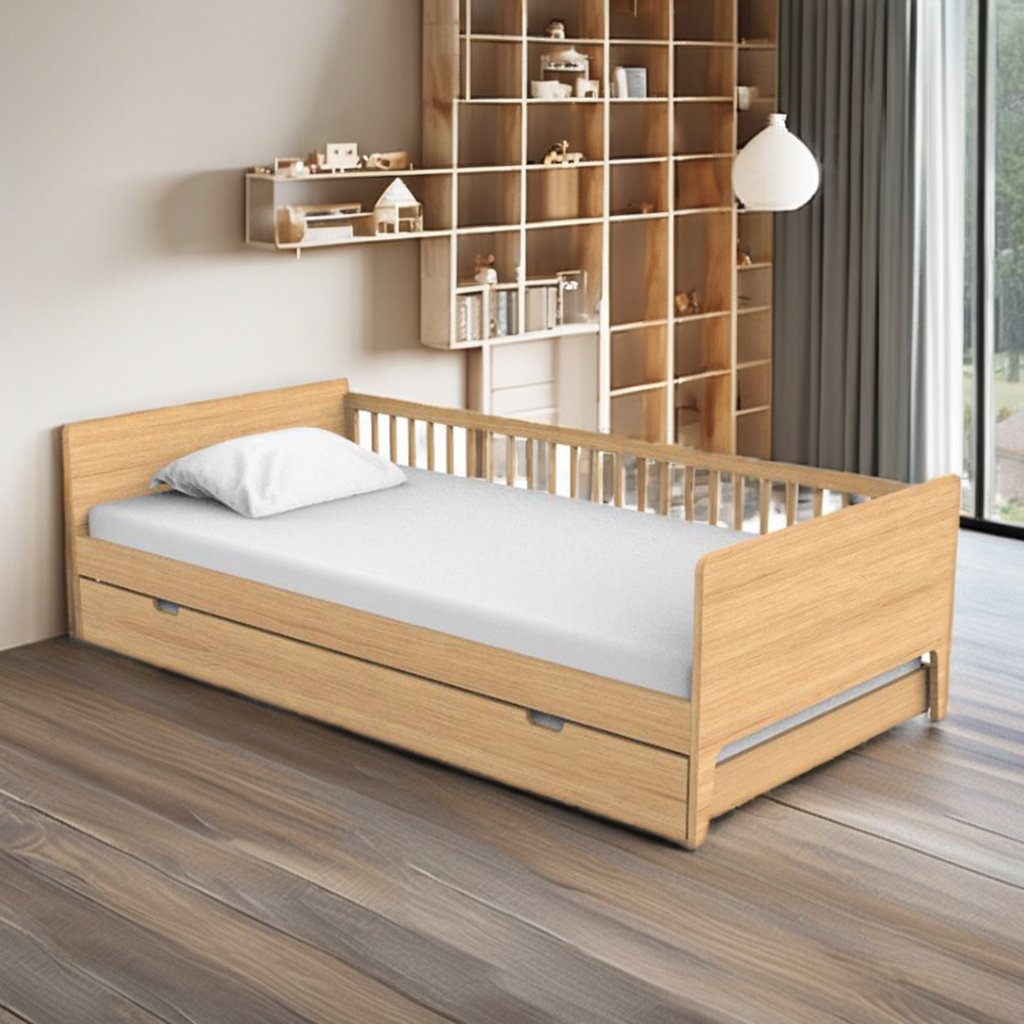Bunk Bed for Kids Nordic Style Wooden Children's Beds for Bedroom Hotel Apartment Villa School Kindergarten