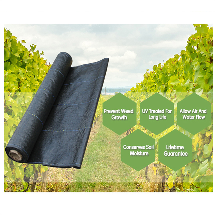 Landscape Fabric Weed Mat Agriculture Woven Weed Control Mat Gardening Ground Cloth Ground Cover