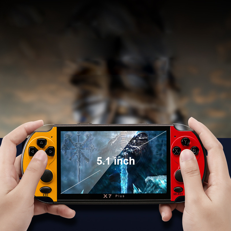 50% скидка 2021 Ретро X7 Plus игровая консоль ручной 5,1 дюймовый экран реальные 8 Гб Видео игры консоли игровой плеер для камеры видео