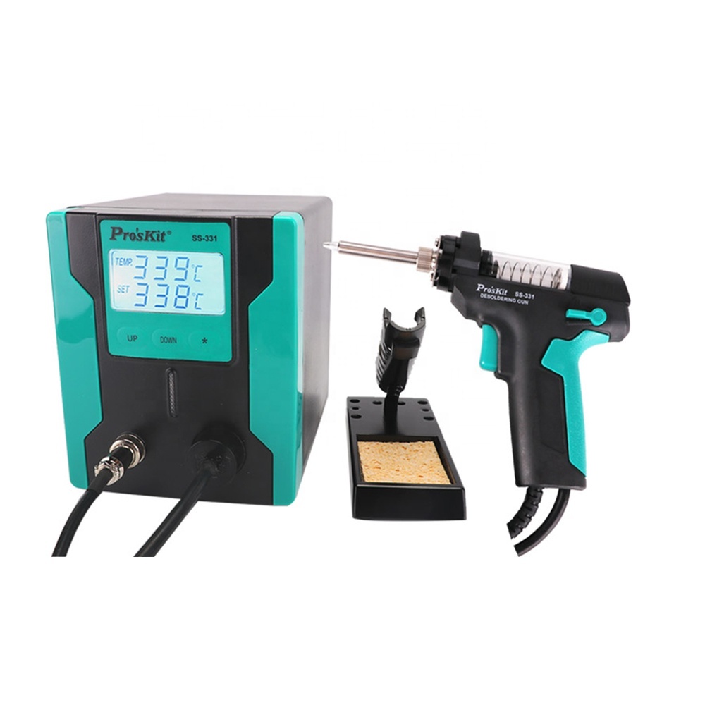 Anti-static Pro'sKit SS-331H Automatic Electric Suction Machine Powerful Desoldering Strong Electric Heating Tin Suction Gun